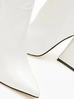 The Fashion Project Μπότες μυτερές με τρίγωνο τακούνι - Λευκό -Κατάστημα TheFashionProject mpotes muteres me trigwno takouni 105461 946s