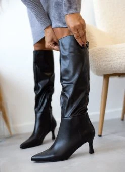 The Fashion Project Μπότες μυτερές με χαμηλό τακούνι - Μαύρο