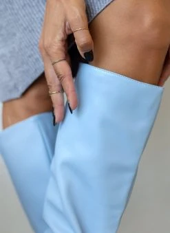 The Fashion Project Μπότες μυτερές με χαμηλό τακούνι - Γαλάζιο -Κατάστημα TheFashionProject mpotes muteres me xamilo takouni 105443 7dwm