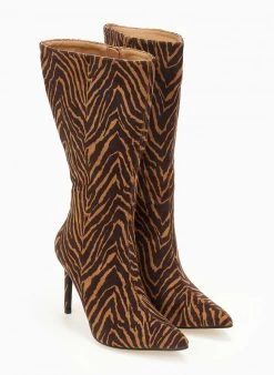 The Fashion Project Μπότες μυτερές Suede με λεπτό τακούνι - Καφέ -Κατάστημα TheFashionProject mpotes muteres suede me lepto takouni 107231 rz4w