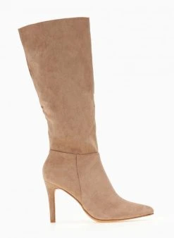 The Fashion Project Μπότες μυτερές Suede με λεπτό τακούνι - Πούρο -Κατάστημα TheFashionProject mpotes muteres suede me lepto takouni 107270 b78i