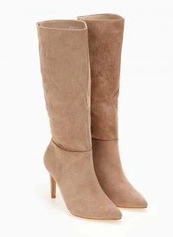 The Fashion Project Μπότες μυτερές Suede με λεπτό τακούνι - Πούρο -Κατάστημα TheFashionProject mpotes muteres suede me lepto takouni 107270 lwby