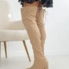 The Fashion Project Μπότες πάνω από το γόνατο με ελαστική γάμπα - Μπεζ -Κατάστημα TheFashionProject mpotes panw apo to gonato me elastiki gampa 107083 tk08