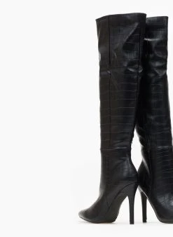 The Fashion Project Μπότες με Pattern - Μαύρο -Κατάστημα TheFashionProject mpotes panw apo to gonato me pattern 109058 0l9g
