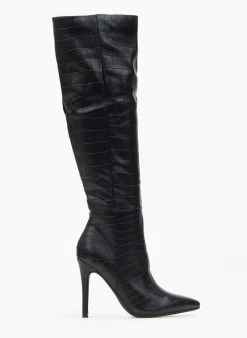 The Fashion Project Μπότες με Pattern - Μαύρο -Κατάστημα TheFashionProject mpotes panw apo to gonato me pattern 109058 ag6y