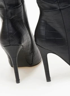 The Fashion Project Μπότες με Pattern - Μαύρο -Κατάστημα TheFashionProject mpotes panw apo to gonato me pattern 109058 uyiv