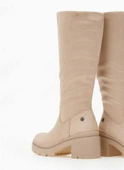 Xti Footwear Μπότες Suede με τετράγωνο τακούνι Xti 140579 - Μπεζ -Κατάστημα TheFashionProject mpotes suede me tetragwno takouni xti 140579 106176 g44m