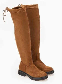 The Fashion Project Μπότες πάνω από το γόνατο Suede - Ταμπά -Κατάστημα TheFashionProject mpotes suede panw apo to gonato 98909 e317