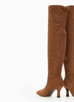 The Fashion Project Μπότες πάνω από το γόνατο Suede - Ταμπά -Κατάστημα TheFashionProject mpotes suede panw apo to gonato me xamilo takouni 106370 794l