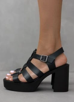 Πέδιλα δερμάτινα Gladiator Tfp - Μαύρο