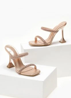 Πέδιλα δερμάτινα TFP με κρύσταλλα - Χαλκός -Κατάστημα TheFashionProject pedila dermatina tfp me krustalla 104734 d2ym
