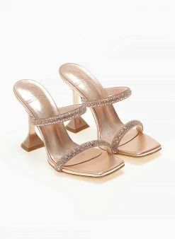 Πέδιλα δερμάτινα TFP με κρύσταλλα - Χαλκός -Κατάστημα TheFashionProject pedila dermatina tfp me krustalla 104734 pvwy