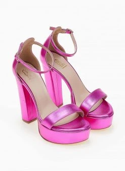 Πέδιλα με φιάπα σε μεταλλίκα χρώματα Estil - Φούξια -Κατάστημα TheFashionProject pedila estil me se metallika xrwmata 104197 9k5i