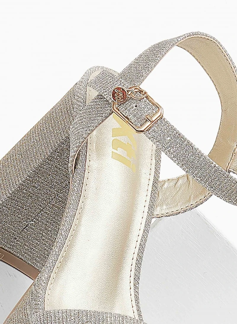 Xti Footwear Πέδιλα με μπαρέτα και Glitter Xti141260 - Χρυσό 6 Xti Footwear Πέδιλα με μπαρέτα και Glitter Xti141260 - Χρυσό - Image 4