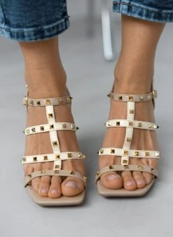 Xti Footwear Πέδιλα καρέ με τρουκς Xti 141428 - Μπεζ