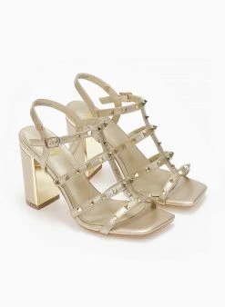 Xti Footwear Πέδιλα καρέ με τρουκς Xti 141428 - Χρυσό -Κατάστημα TheFashionProject pedila kare me trouks xti 141428 110229 9hrt