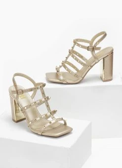 Xti Footwear Πέδιλα καρέ με τρουκς Xti 141428 - Χρυσό -Κατάστημα TheFashionProject pedila kare me trouks xti 141428 110229 ikja