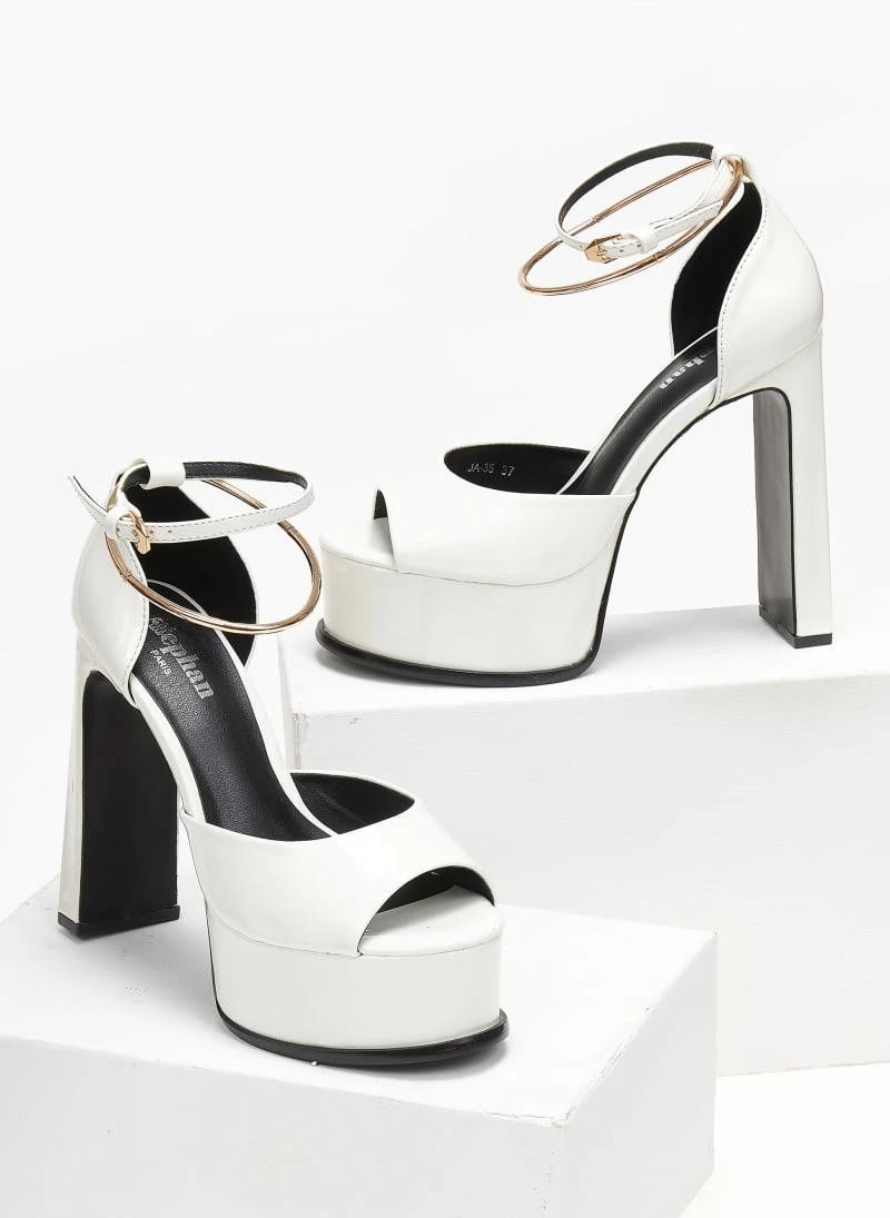 The Fashion Project Πέδιλα με μπαρέτα και Anklet - Λευκό 4 The Fashion Project Πέδιλα με μπαρέτα και Anklet - Λευκό - Image 2