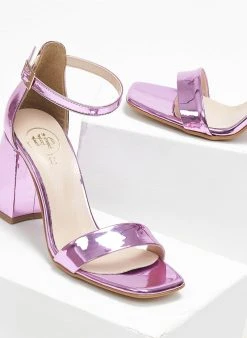 Πέδιλα με μπαρέτα λουστρίνι Tfp - Μωβ ανοιχτό -Κατάστημα TheFashionProject pedila loustrini me mpareta tfp 110890 s87m