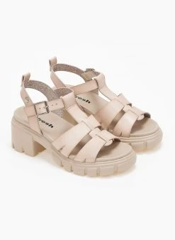 Πέδιλα με μπαρέτα και Chunky σόλα Refresh 170652 - Μπεζ -Κατάστημα TheFashionProject pedila me chunky sola refresh 170652 110370 4jyo
