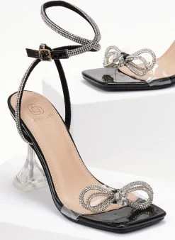 The Fashion Project Πέδιλα με μπαρέτα και διαφάνεια - Μαύρο -Κατάστημα TheFashionProject pedila me diafaneia kai idiaitero takouni 104806 ssbw
