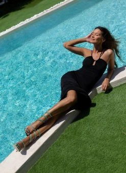 The Fashion Project Πέδιλα Lace Up με στρας - Πράσινο -Κατάστημα TheFashionProject pedila me elasma me strass 105239 5m63