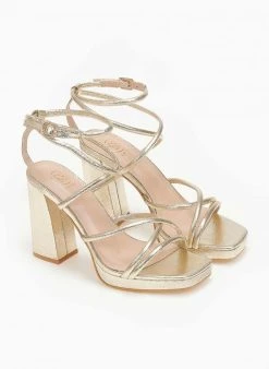 The Fashion Project Πέδιλα με φιάπα και μπαρέτα - Χρυσό -Κατάστημα TheFashionProject pedila me fiapa kai mpareta 111690 jasn