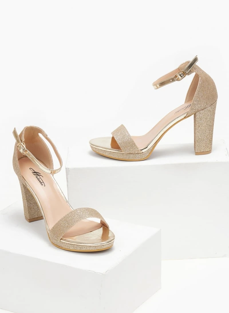 TFP Πέδιλα με μπαρέτα και Glitter - Χρυσό 4 TFP Πέδιλα με μπαρέτα και Glitter - Χρυσό - Image 2