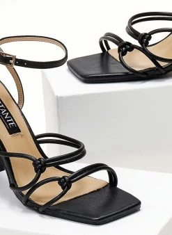 The Fashion Project Πέδιλα με μπα΄ρετα και κόμπους στα λουράκια - Μαύρο 13 The Fashion Project Πέδιλα με μπα΄ρετα και κόμπους στα λουράκια - Μαύρο -Κατάστημα TheFashionProject pedila me kompous sto plai 104678 e5u3