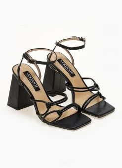 The Fashion Project Πέδιλα με μπα΄ρετα και κόμπους στα λουράκια - Μαύρο 11 The Fashion Project Πέδιλα με μπα΄ρετα και κόμπους στα λουράκια - Μαύρο -Κατάστημα TheFashionProject pedila me kompous sto plai 104678 jz50