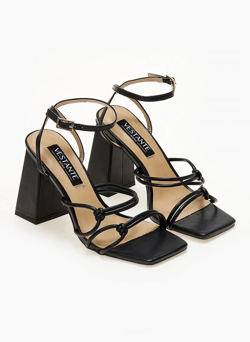 The Fashion Project Πέδιλα με μπα΄ρετα και κόμπους στα λουράκια - Μαύρο 5 The Fashion Project Πέδιλα με μπα΄ρετα και κόμπους στα λουράκια - Μαύρο - Image 3