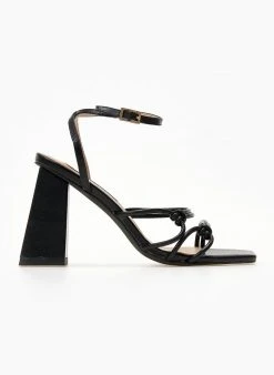 The Fashion Project Πέδιλα με μπα΄ρετα και κόμπους στα λουράκια - Μαύρο 10 The Fashion Project Πέδιλα με μπα΄ρετα και κόμπους στα λουράκια - Μαύρο -Κατάστημα TheFashionProject pedila me kompous sto plai 104678 lun3