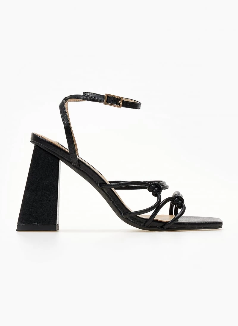 The Fashion Project Πέδιλα με μπα΄ρετα και κόμπους στα λουράκια - Μαύρο 4 The Fashion Project Πέδιλα με μπα΄ρετα και κόμπους στα λουράκια - Μαύρο - Image 2