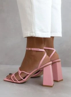 The Fashion Project Πέδιλα με μπα΄ρετα και κόμπους στα λουράκια - Ροζ -Κατάστημα TheFashionProject pedila me kompous sto plai 104679 1418