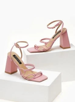 The Fashion Project Πέδιλα με μπα΄ρετα και κόμπους στα λουράκια - Ροζ -Κατάστημα TheFashionProject pedila me kompous sto plai 104679 tweu