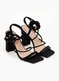 The Fashion Project Πέδιλα με Lace Up δέσιμο - Μαύρο -Κατάστημα TheFashionProject pedila me lace up desimo 104809 8ch6