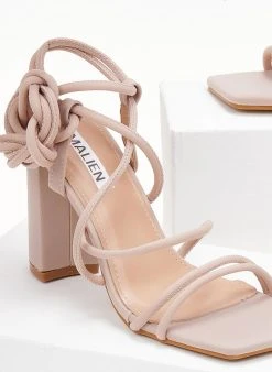 The Fashion Project Πέδιλα με Lace Up δέσιμο - Μπεζ -Κατάστημα TheFashionProject pedila me lace up desimo 104810 53kv