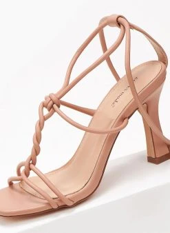 The Fashion Project Πέδιλα Lace Up με στριφτά λουράκια - Ροζ -Κατάστημα TheFashionProject pedila me lepta kordonia 101783 26n4