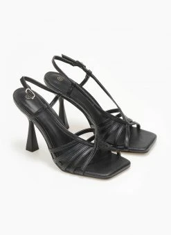 The Fashion Project Πέδιλα με λεπτά λουράκια - Μαύρο -Κατάστημα TheFashionProject pedila me lepta lourakia 110742 47ko