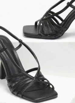 The Fashion Project Πέδιλα με λεπτά λουράκια - Μαύρο -Κατάστημα TheFashionProject pedila me lepta lourakia 110742 de2g