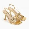 The Fashion Project Πέδιλα με λεπτά λουράκια - Χρυσό -Κατάστημα TheFashionProject pedila me lepta lourakia 110743 tm3z