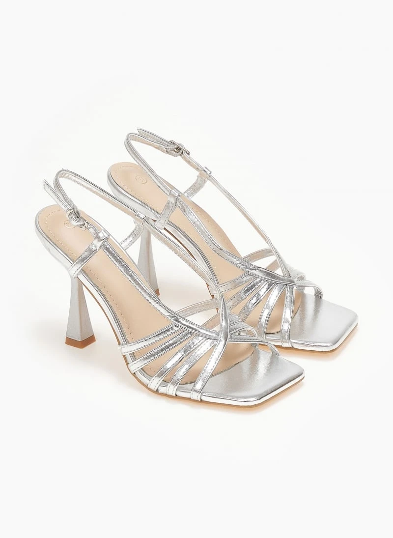 The Fashion Project Πέδιλα με λεπτά λουράκια - Ασημί 8 The Fashion Project Πέδιλα με λεπτά λουράκια - Ασημί - Image 6