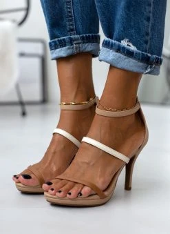 Πέδιλα με μπαρέτα και λεπτά λουράκια Vizzano 6210.1024 - Μπεζ -Κατάστημα TheFashionProject pedila me lepta lourakia vizzano 62101024 106411 ulfg