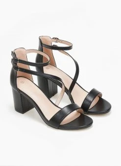 The Fashion Project Πέδιλα με μπαρέτα διπλή - Μαύρο -Κατάστημα TheFashionProject pedila me lokso desimo 110722 0kf0