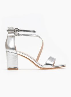The Fashion Project Πέδιλα με μπαρέτα διπλή - Ασημί