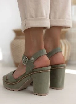 Πέδιλα με μπαρέτα Crossover Refresh 170695 - Χακί -Κατάστημα TheFashionProject pedila me mpareta crossover refresh 170695 110323 kw2f