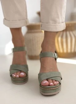 Πέδιλα με μπαρέτα Crossover Refresh 170695 - Χακί -Κατάστημα TheFashionProject pedila me mpareta crossover refresh 170695 110323 ztyd