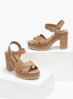 Πέδιλα με μπαρέτα Crossover Refresh 170695 - Τάουπε -Κατάστημα TheFashionProject pedila me mpareta crossover refresh 170695 110466 ztk8