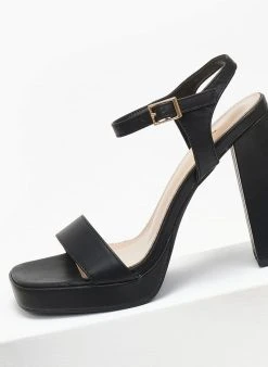 The Fashion Project Πέδιλα με μπαρέτα και φιάπα - Μαύρο -Κατάστημα TheFashionProject pedila me mpareta kai fiapa 110613 zo5e