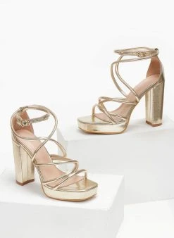 The Fashion Project Πέδιλα με μπαρέτα και φιάπα - Χρυσό -Κατάστημα TheFashionProject pedila me mpareta kai fiapa 111253 yh9b